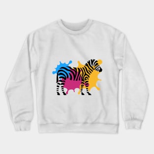 Colorful Zebra Crewneck Sweatshirt